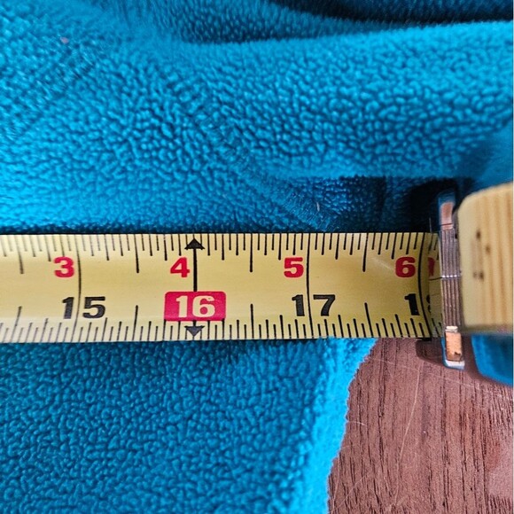 Womens Turquoise Blue ¼ Zip Fleece Sweater Small Cozy Activewear Pullover - Picture 4 of 5
